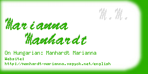 marianna manhardt business card